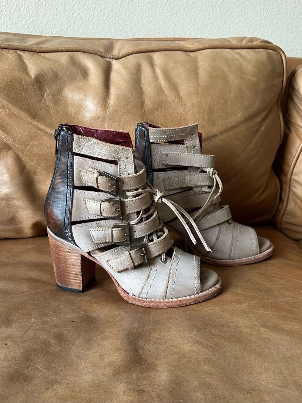 Freebird Braeden Open Toed Heeled Boots